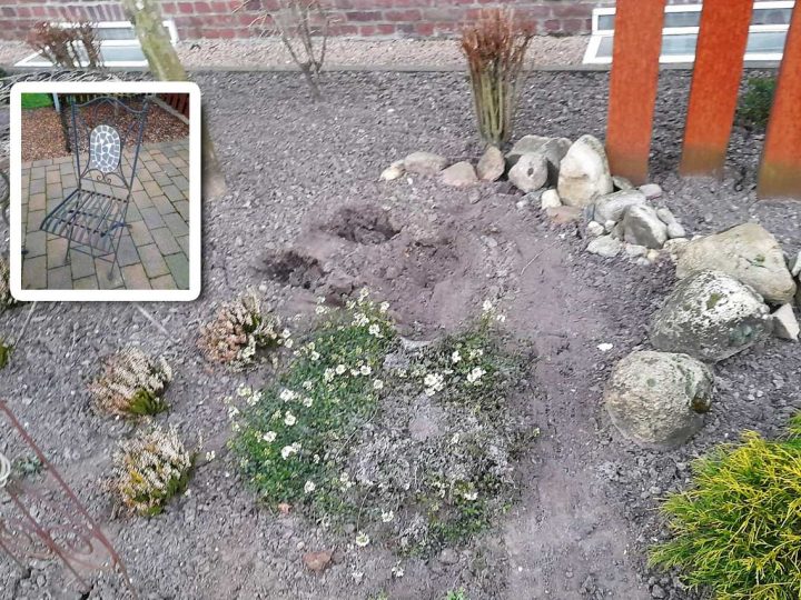 Burlo – Unbekannte richten Schaden in Vorgarten an und lassen Metallstühle mitgehen