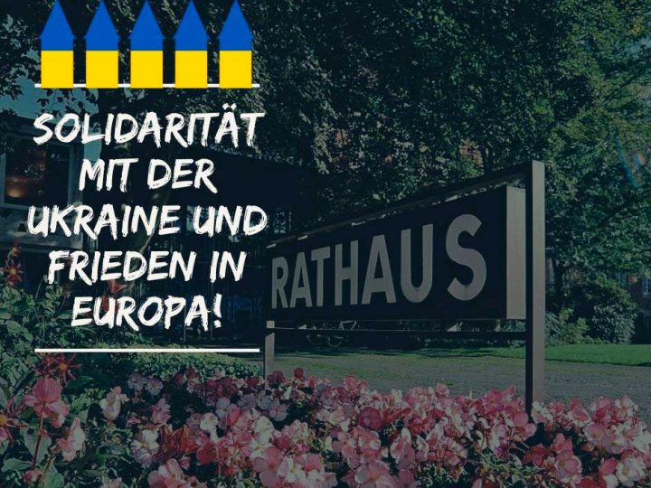Zeichen der Solidarität mit der Ukraine – Friedensaktion im Borkener Stadtpark
