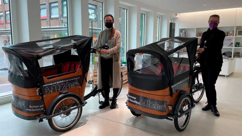 Landesmittel machen es möglich – Jetzt zwei E-Lastenräder zum Ausleihen in der Borkener Tourist-Info