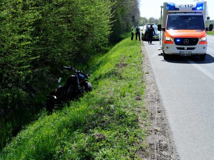 B70 – Verkehrsunfall mit schwer verletztem Kradfahrer
