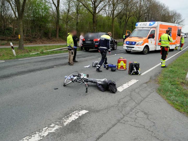 Oeding – Schwer verletzter Radfahrer in Spezialklinik geflogen