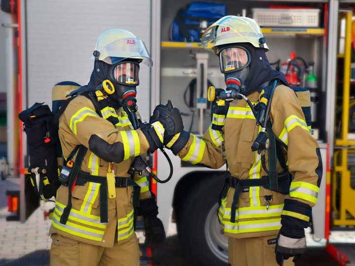 Zahlreiche Löschzüge der Borkener Feuerwehr in Rhedebrügge im Einsatz