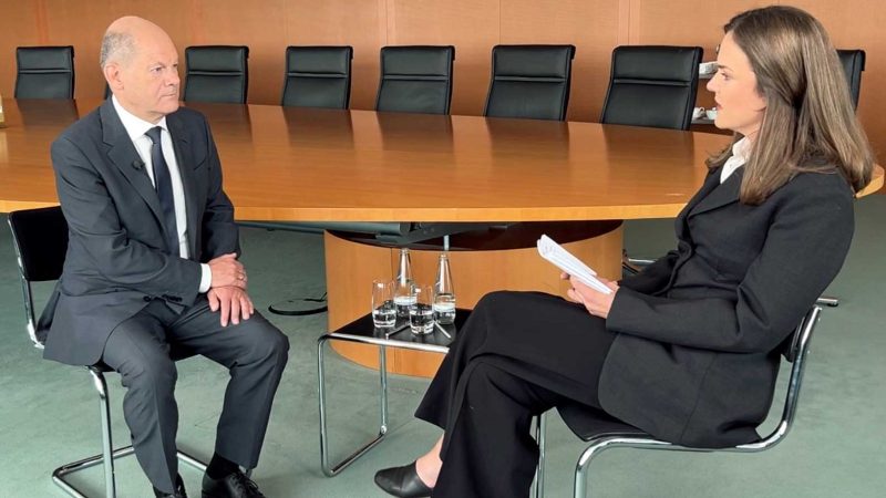 Bundeskanzler Scholz gibt erstmalig internationalen Nachrichtenagenturen Interview