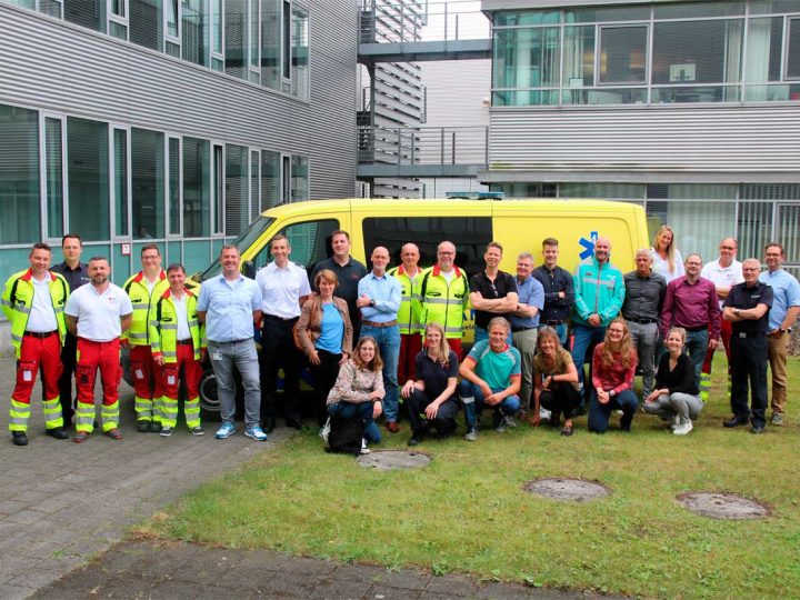 Übung deutscher und niederländischer Einsatzkräfte bei einer Großeinsatzlage
