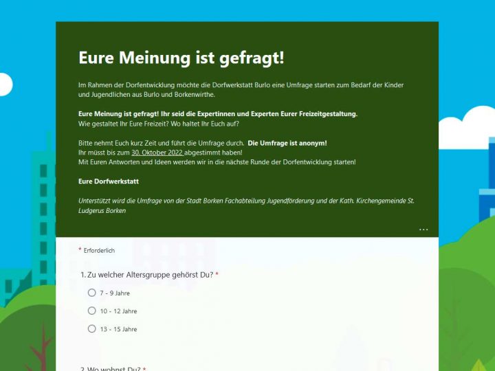 Umfrage gestartet – Die Meinung der Burloer Jugend ist gefragt