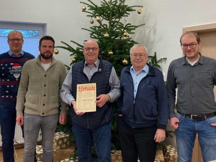 Langjährige Mitglieder der Instrumentalgruppe Borkenwirthe geehrt