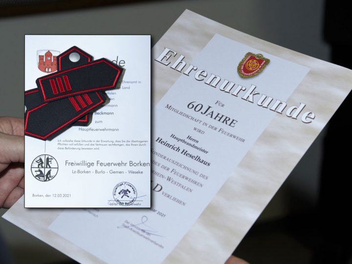 Feuerwehr | Generalversammlung des Löschzugs Burlo-Borkenwirthe