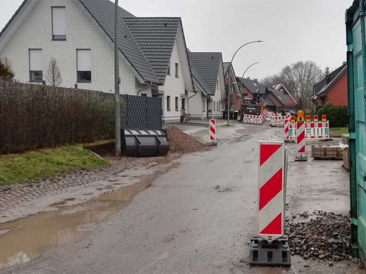 Baumaßnahme Mühlenweg Burlo – Ende der Arbeiten nun für Ende März vorgesehen