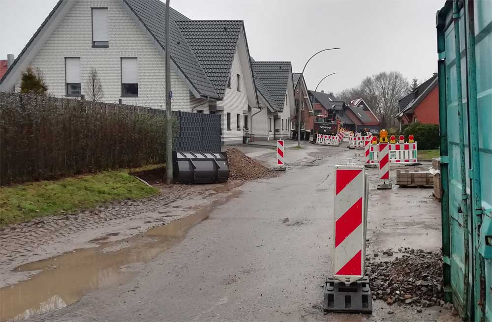 Baumaßnahme Mühlenweg Burlo – Ende der Arbeiten nun für Ende März vorgesehen