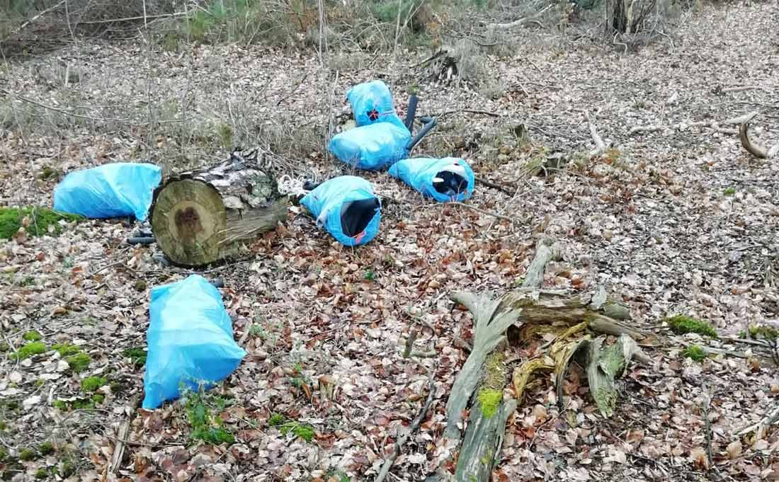 Unbekannte entsorgen Müll in großen Mengen in der Burloer Natur