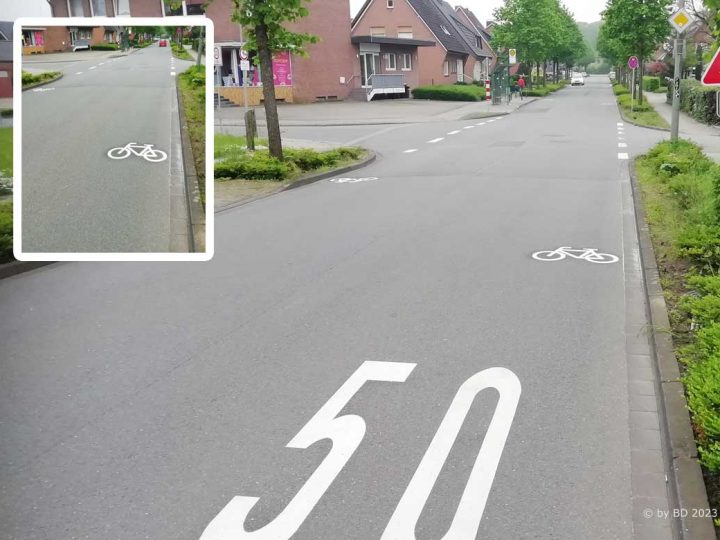Dunkerstraße (K40) in Burlo – Mehr Sicherheit für Radverkehr durch Piktogramme