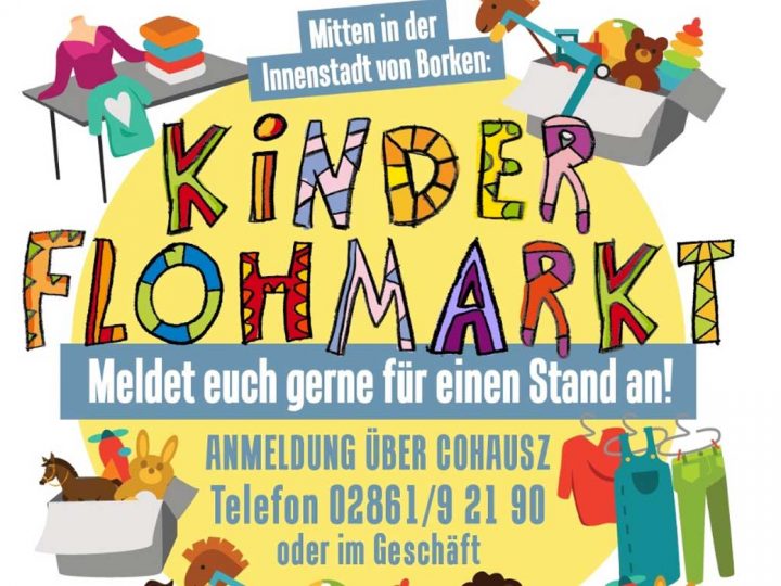 Kinderflohmarkt am 19. August 2023 in der Borkener Innenstadt