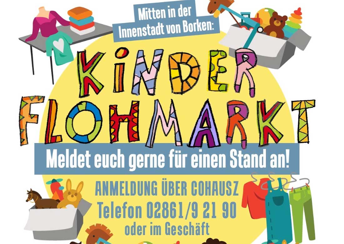 Kinderflohmarkt am 19. August 2023 in der Borkener Innenstadt