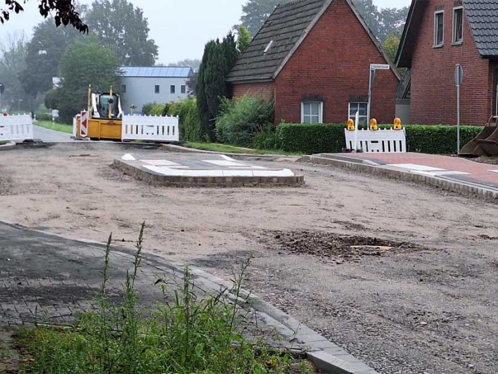 Sanierung Dunkerstraße in Burlo kurz vor der Fertigstellung
