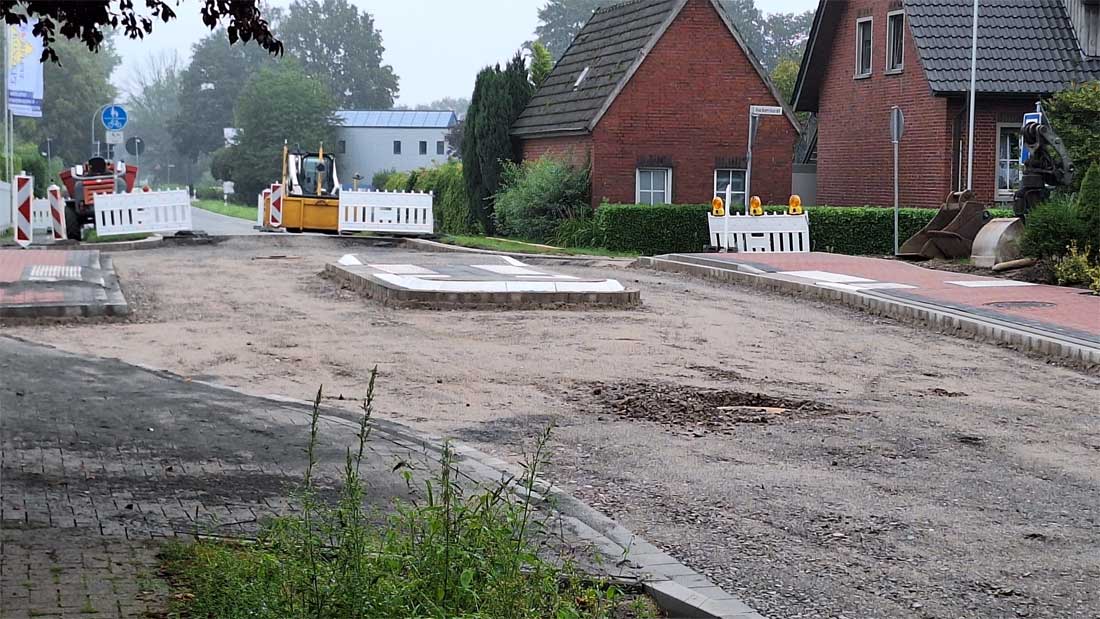 Sanierung Dunkerstraße in Burlo kurz vor der Fertigstellung
