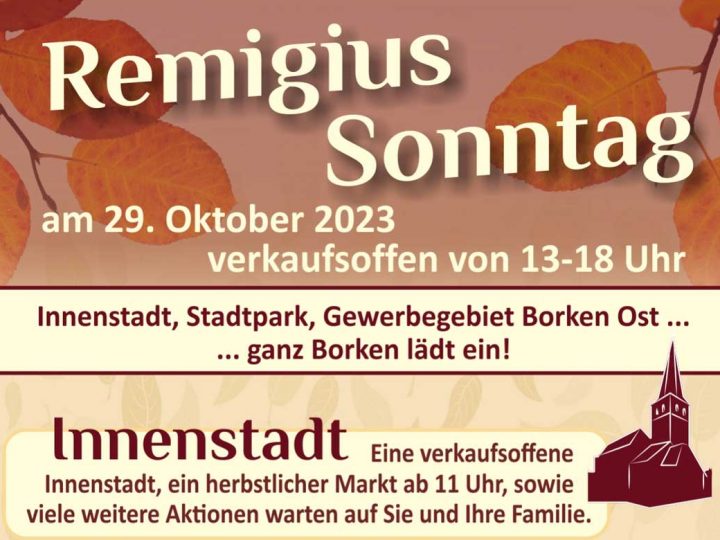 Verkaufsoffener Remigius Sonntag mit Aktionen für Groß und Klein