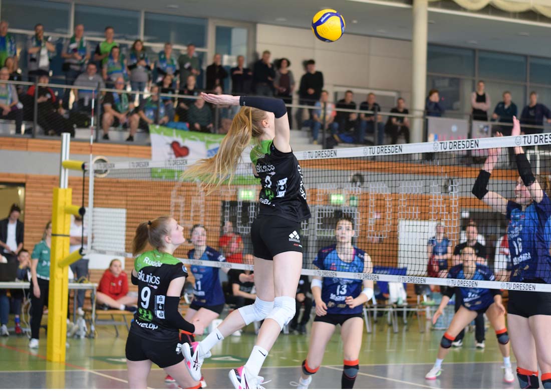 Skurios Volleys – Drei Punkte aus dem Spiel gegen VC Olympia Dresden