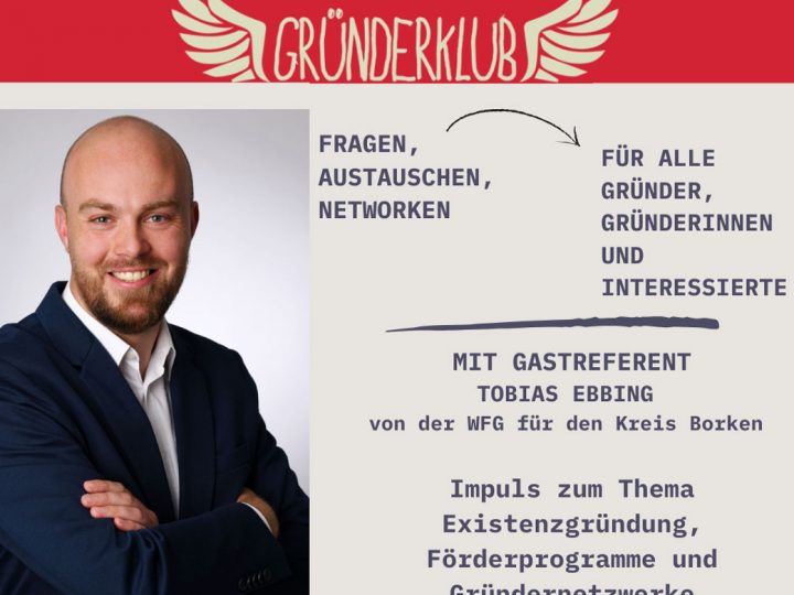 Gründerklub der Stadt Borken – Treffen am 27. Juni 2024 um 19 Uhr