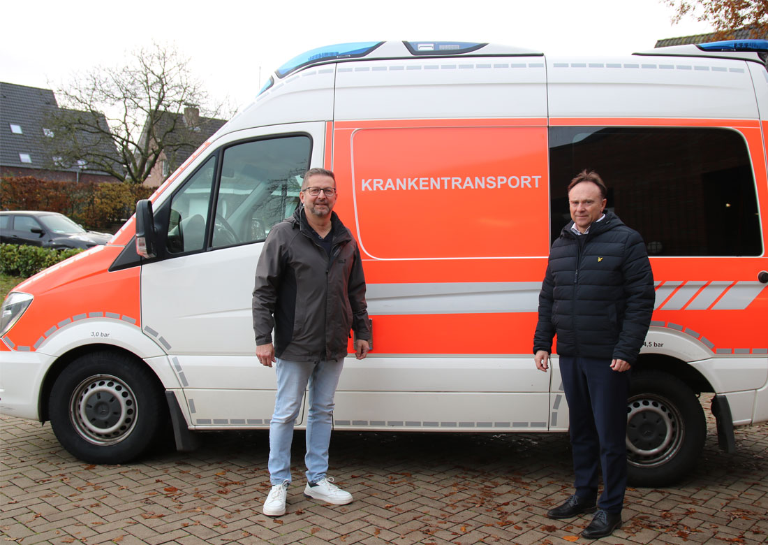 Hilfe für die Ukraine – Krankentransportfahrzeug (KTW) aus dem Kreis Borken gespendet
