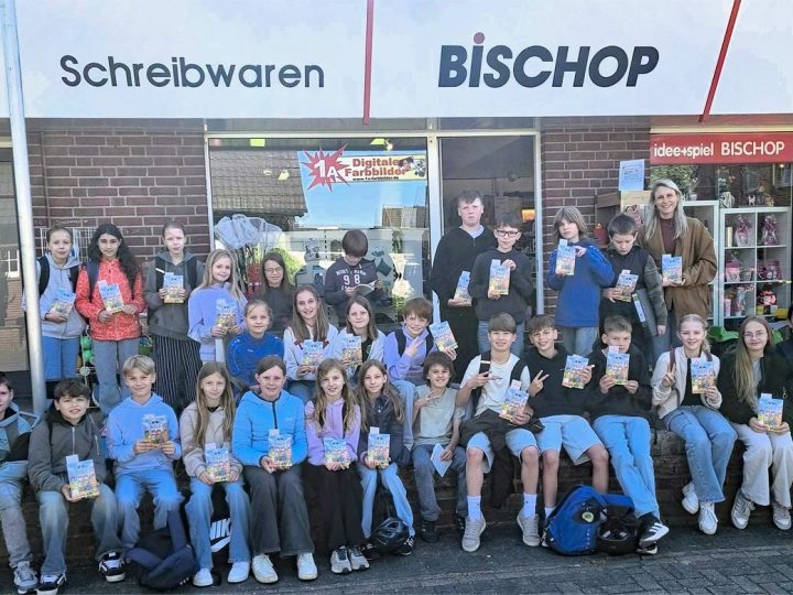 Mariengardener Schulklasse anlässlich des „Welttags des Buches“ zu Besuch in Oeding