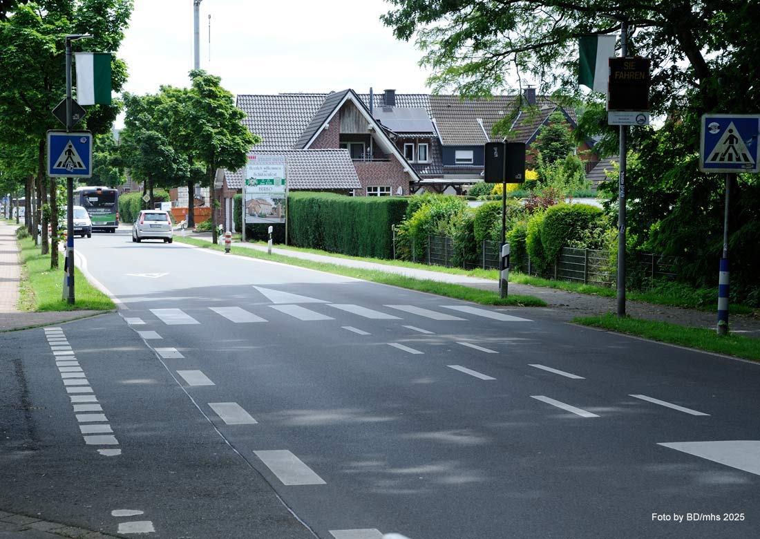 Auf der Borkener Straße (L600) in Burlo soll die Geschwindigkeit reduziert werden
