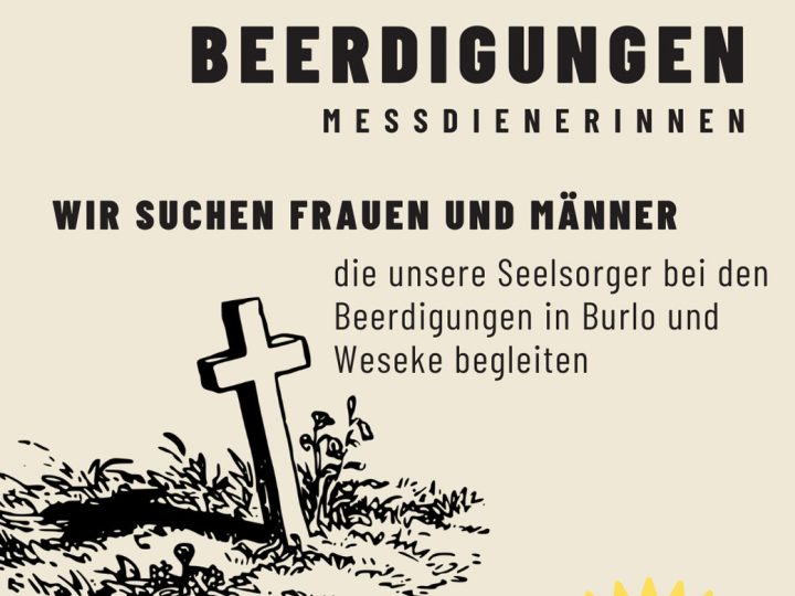 St. Ludgerus Borken sucht BegleiterInnen für Trauerfeiern in Burlo und Weseke