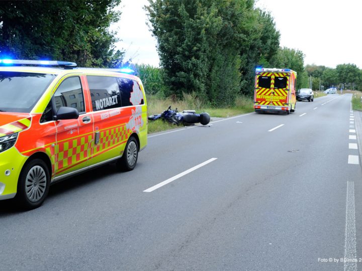 69-jähriger Kradfahrer bei Verkehrsunfall in Weseke schwer verletzt