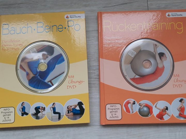 Verkaufe 2 Bücher mit Übungs-DVD von der Deutschen Sporthilfe