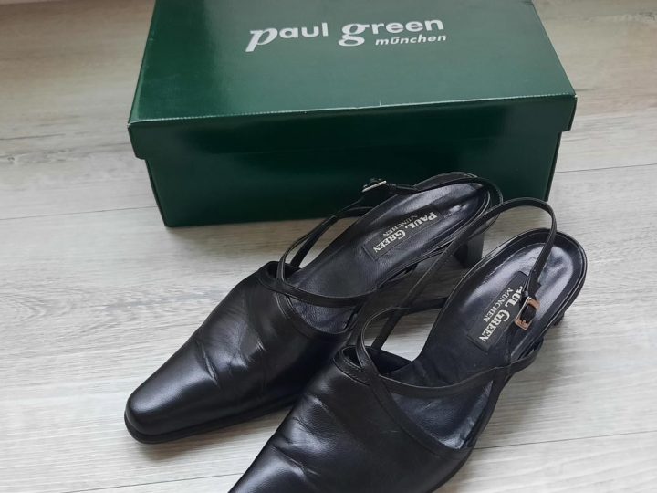 Verkaufe Paul Green Slingpumps – schwarz Leder