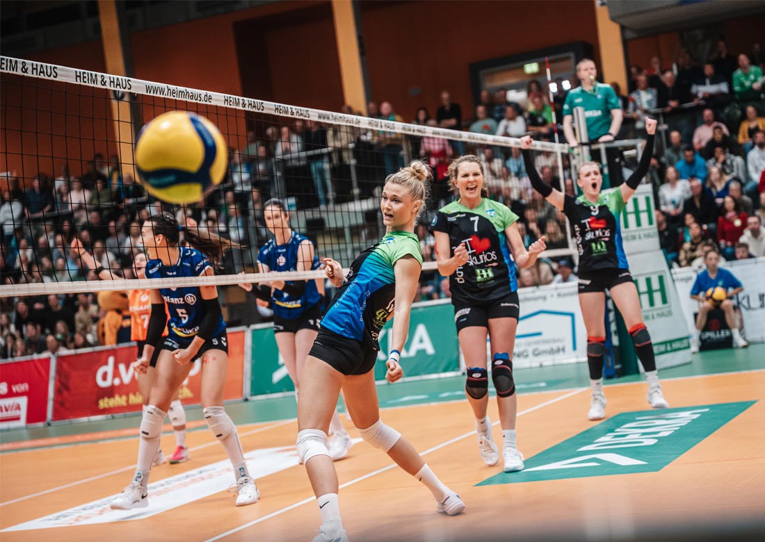 Das Heimspiel gegen den amtierenden Tabellenführer Allianz MTV Stuttgart wurde sehr leidenschaftlich geführt (Foto: Kevin Mattig)