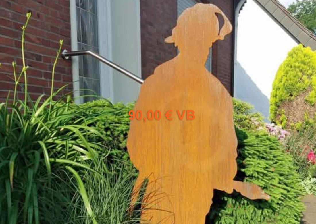 Verkaufe Feuerwehrmann aus Cortenstahl