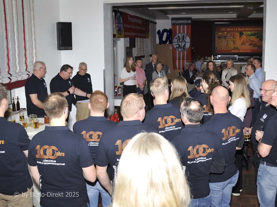 Grund zum Feiern hatten rund 120 Gäste anlässlich der 100 Jahr-Feier des Löschzugs Burlo - Foto: Burlo-Direkt 2025