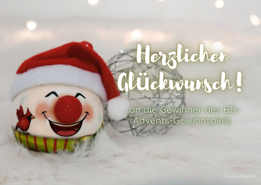 Gewinner des Advents-Gewinnspiels wurden per Mail benachrichtigt - Herzlichen Glückwunsch