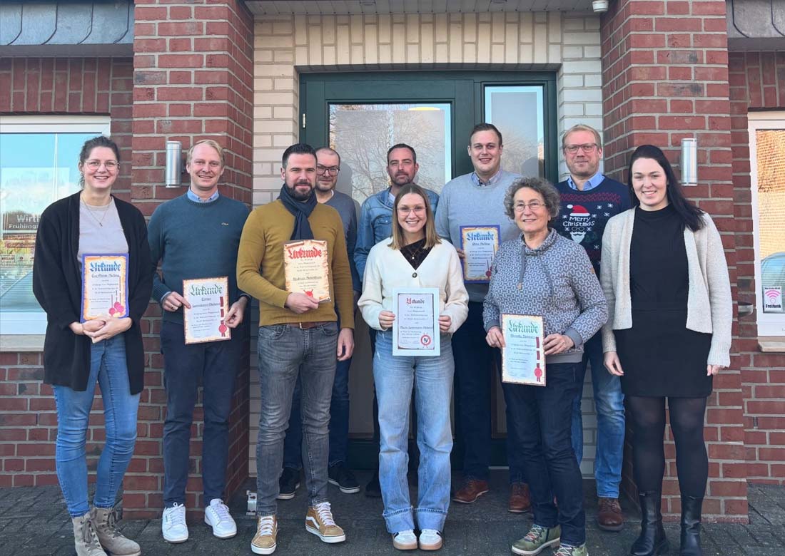 Instrumentalgruppe Borkenwirthe ehrt langjährige Mitglieder