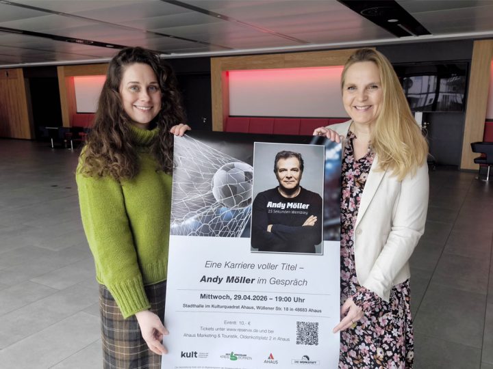 Fußballweltmeister Andy Möller bringt große Fußballmomente in die Ahauser Stadthalle