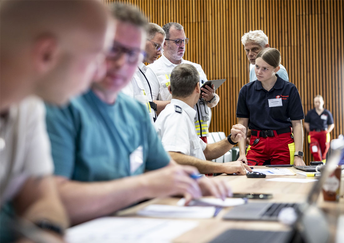 Einblicke in die grenzüberschreitende Katastrophenschutzübung in Enschede © Bureau Acute Zorg Euregio / Robin Hilberink