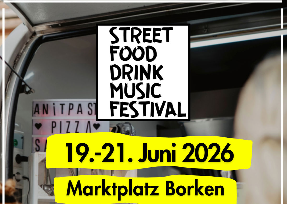 Streetfood-Angebot auf dem Borkener Marktplatz