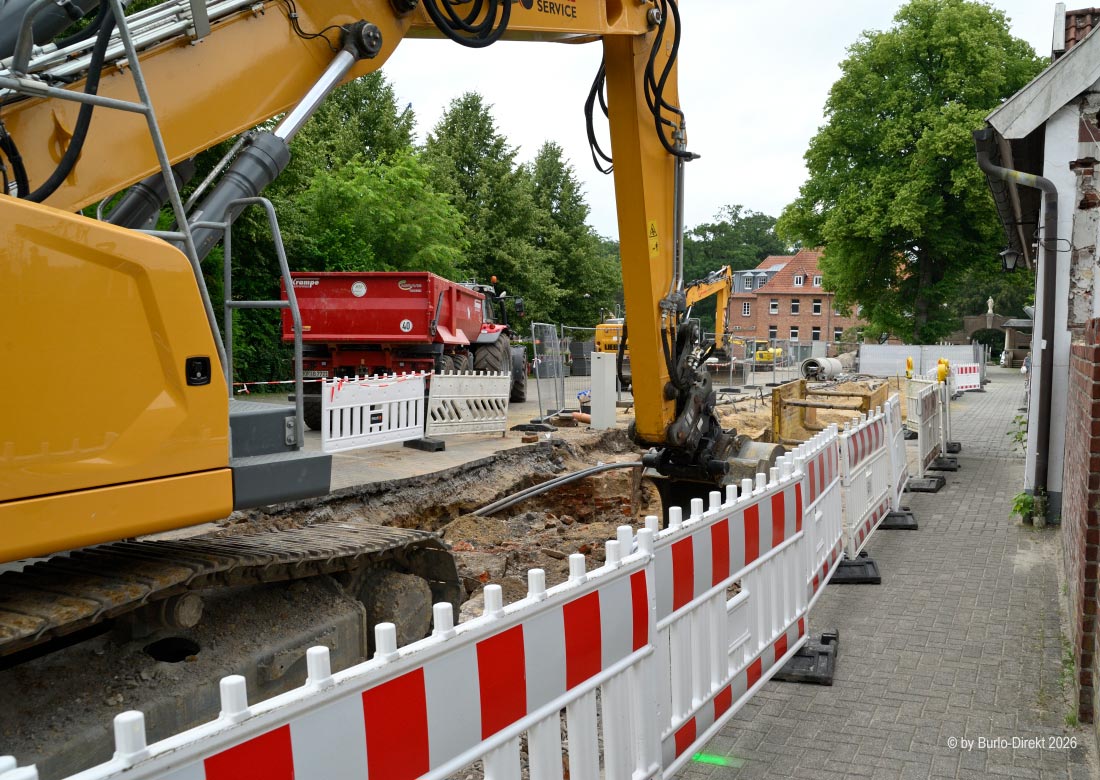 Baustelle „Wohnen am Venn“ – Bauaktivitäten am Burloer Klostergelände