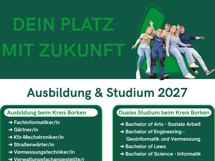 Informationen über Ausbildungs- und duale Studienangebote der Kreisverwaltung Borken