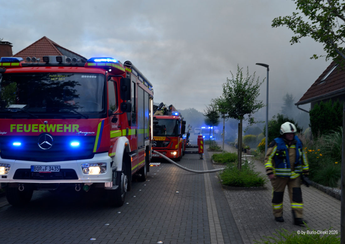 Brand im Burloer Mühlenweg - Foto: Burlo-Direkt