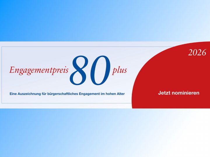 Engagementpreis 80plus 2026: Auszeichnung für bürgerschaftliches Engagement in hohem Alter