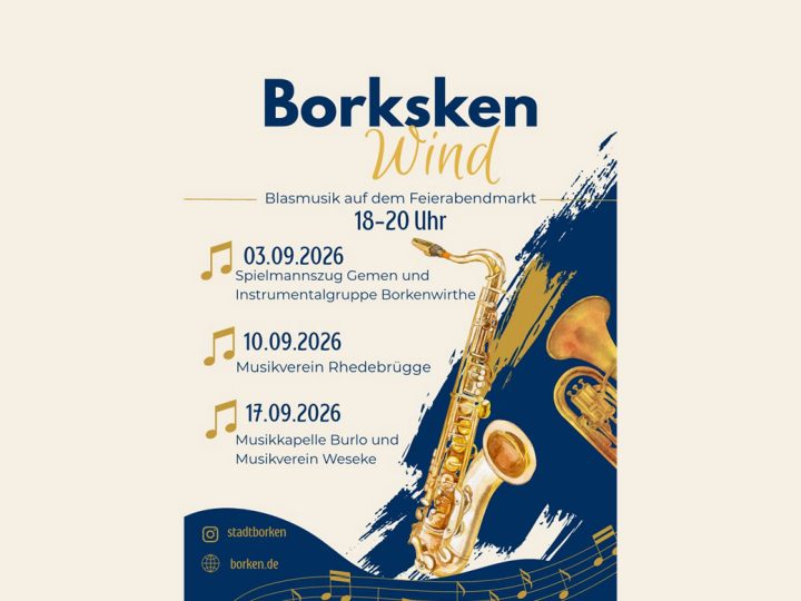 Konzertreihe „Borksken Wind“ bringt Musik auf den Borkener Feierabendmarkt