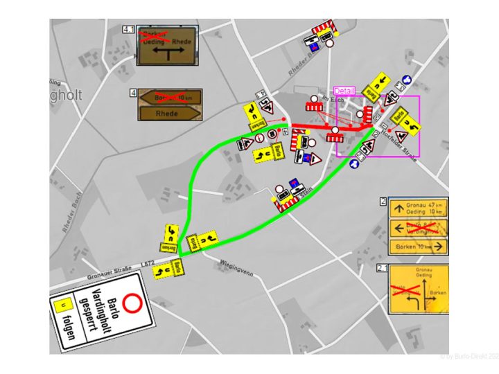 Verkehrsinfo – Vollsperrung auf der K 3.4 in Rhede-Vardingholt